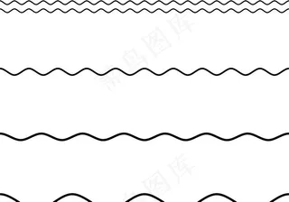 矢量波浪线形状底纹装饰线条图片