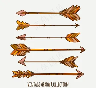复古羽毛箭图片