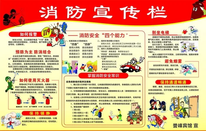 消防宣传栏图片cdr矢量模版下载