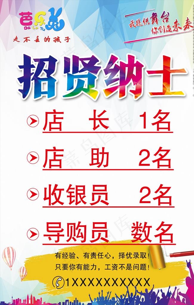 招聘图片(3150X4724(DPI:100))psd模版下载