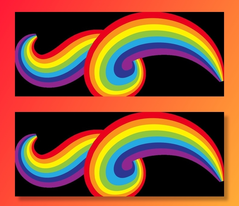 简约彩虹图片