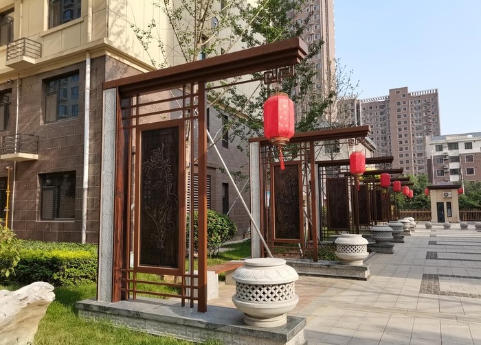 新中式景观小品图片