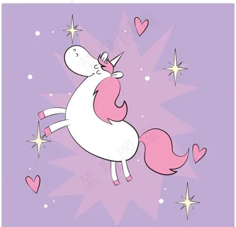 卡通独角兽图片