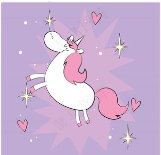 卡通独角兽图片