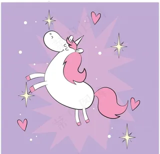 卡通独角兽图片