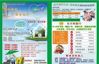 中国人寿保险宣传彩页图片