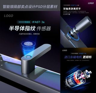 智能锁产品卖点图片