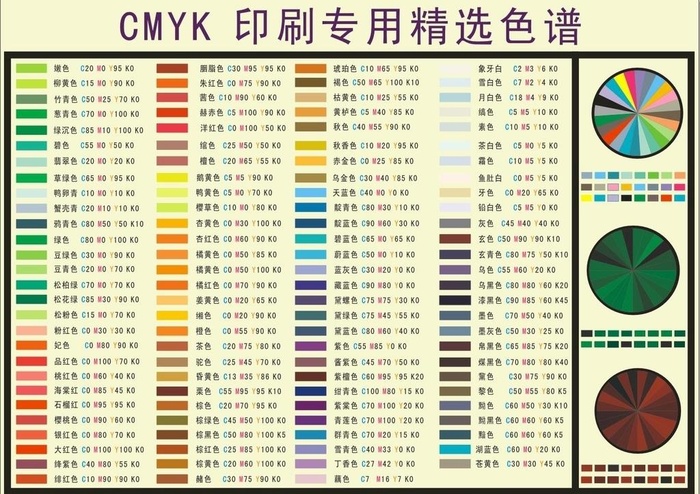 CMYK印刷专用精选色谱图片cdr矢量模版下载