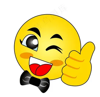 笑脸卡通顶呱呱点赞顶呱呱橙色图图片