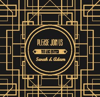 金色大气花纹背景图片