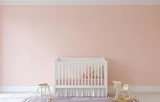 粉色婴儿床背景图片