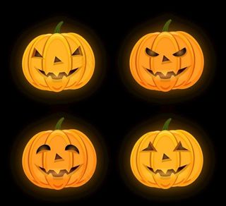 万圣节笑脸南瓜灯图片