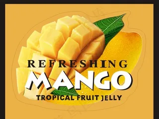 芒果不干胶图片