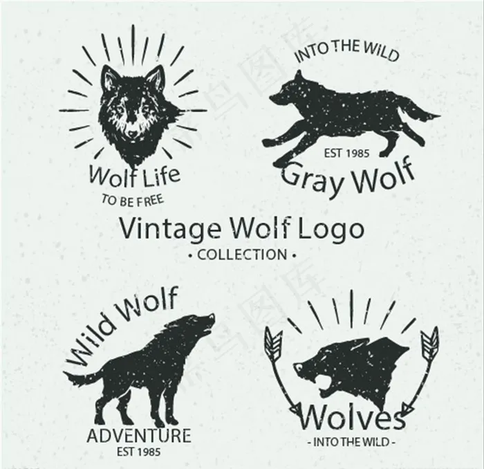 狼图片ai矢量模版下载