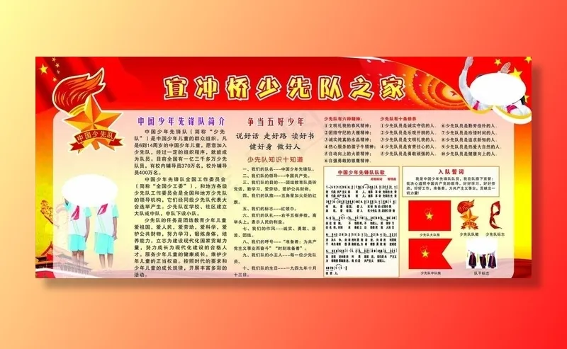 少先队知识展板图片cdr矢量模版下载
