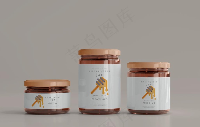 玻璃罐瓶贴样机图片