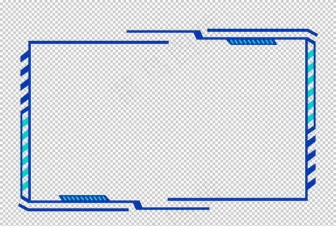 蓝色线条科技边框背景素材图片