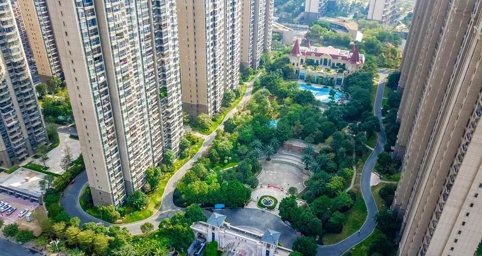 地产 小区 园林 实景 拍菜鸟图库片