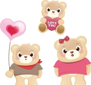 爱心小熊图片