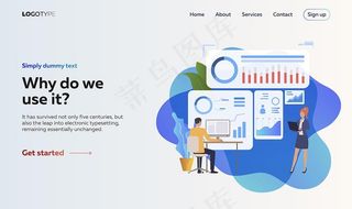 金融网页UI模板图片