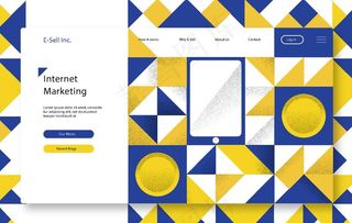 几何块面网页图片