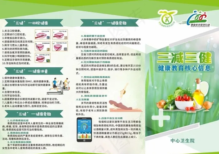 全民健康生 三减三健三折页图片