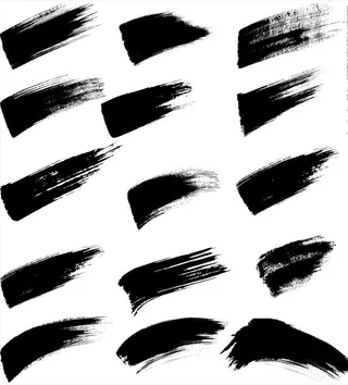 笔锋飞白笔刷ai图片