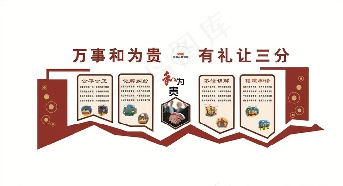 调解室文化墙图片cdr矢量模版下载