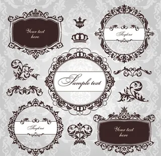 欧美边框花边图片