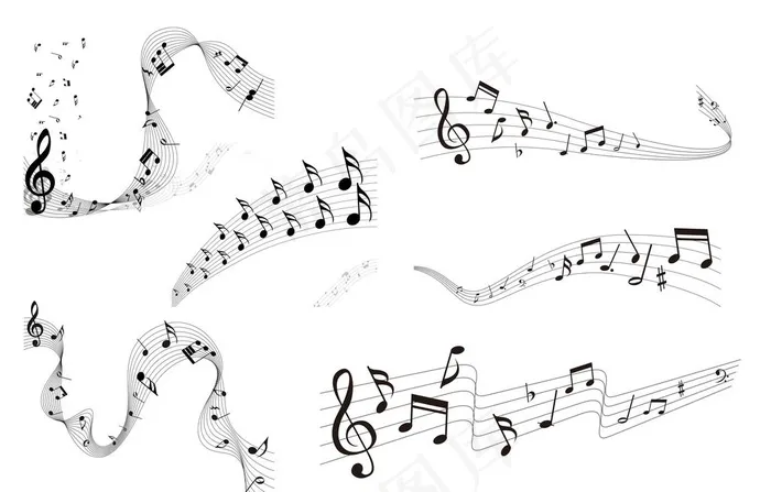 五线谱图片(4088x2740)psd模版下载