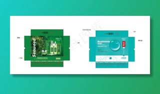 护肤品套盒展开图图片