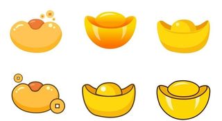 矢量金元宝图片