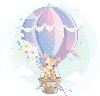 温馨浪漫动物插画图片