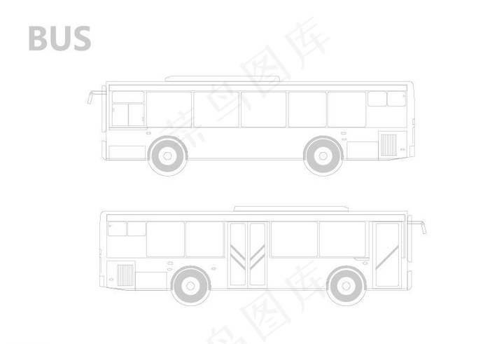 公交车矢量图片