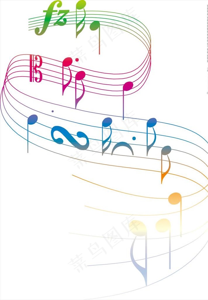 彩色音符图片cdr矢量模版下载