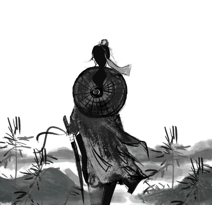 武侠水墨人物画  图片(2000x2000)psd模版下载