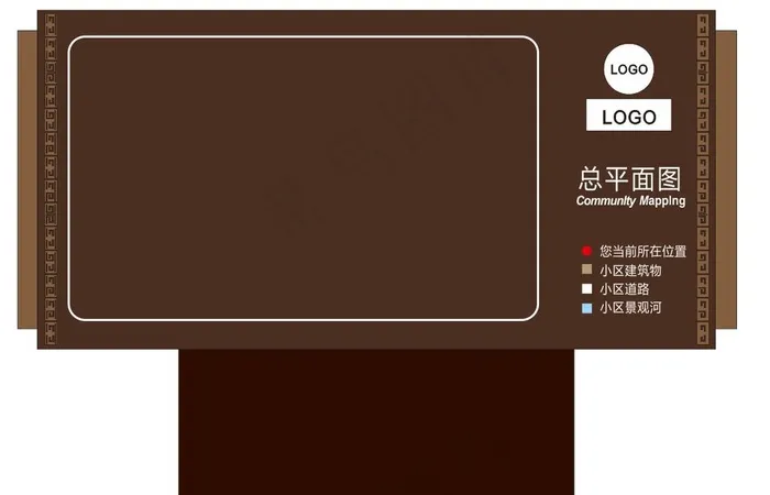 小区总平面图牌图片cdr矢量模版下载