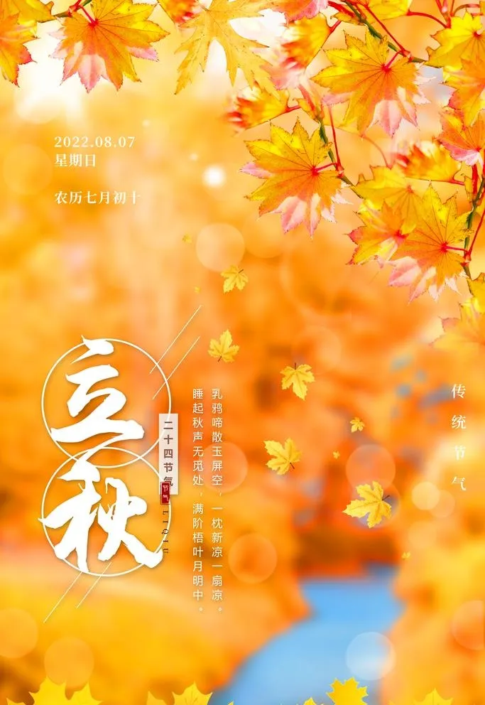 立秋广告图片(3543x5315)psd模版下载