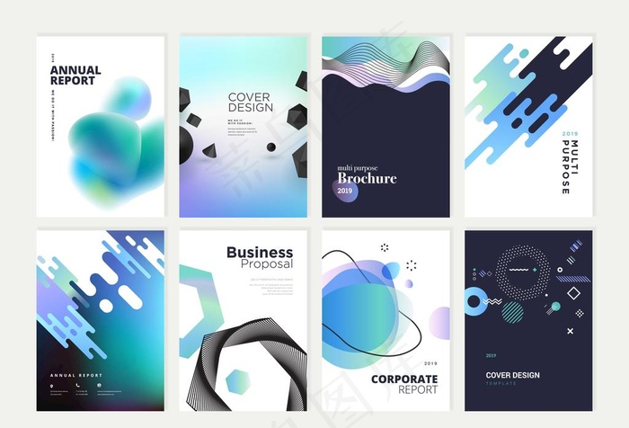 渐变抽象几何图片