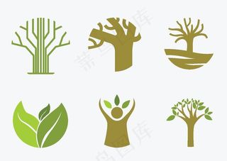 卡通抽象树图片