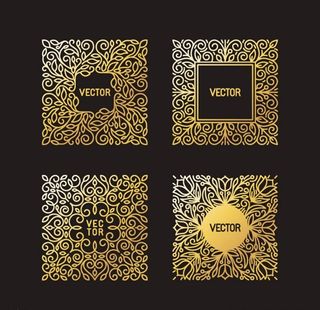 金色花纹底纹图片