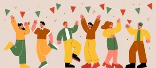 时尚卡通人物聚会图片