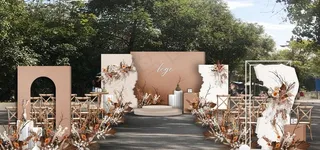 香槟色婚礼主舞台效果图图片