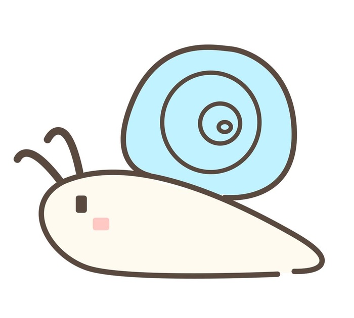 手绘卡通蜗牛图片