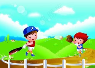 儿童棒球图片