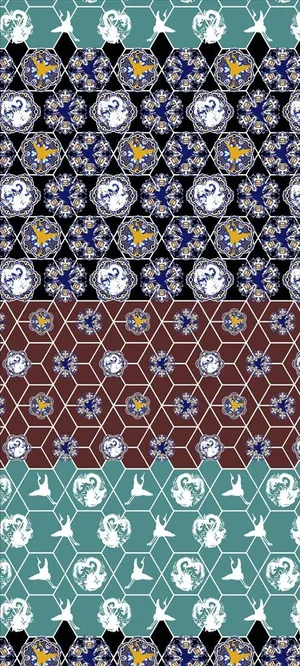 传统民族风花纹四方连续图案图片