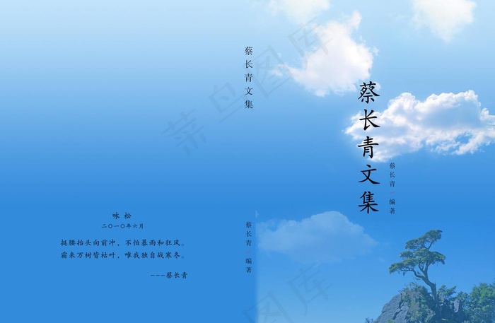 文集蓝色书皮图片