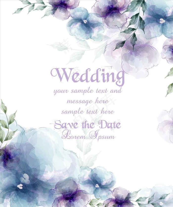 浪漫水墨花藤图片