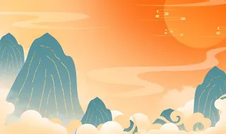 国潮插画背景图片