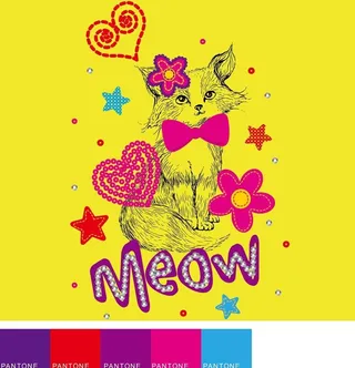 小猫卡通素材图片